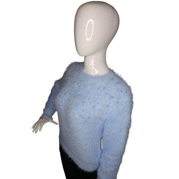 On 12th Light Blue Women's Gem Sweater Size M - Picture 3 of 7